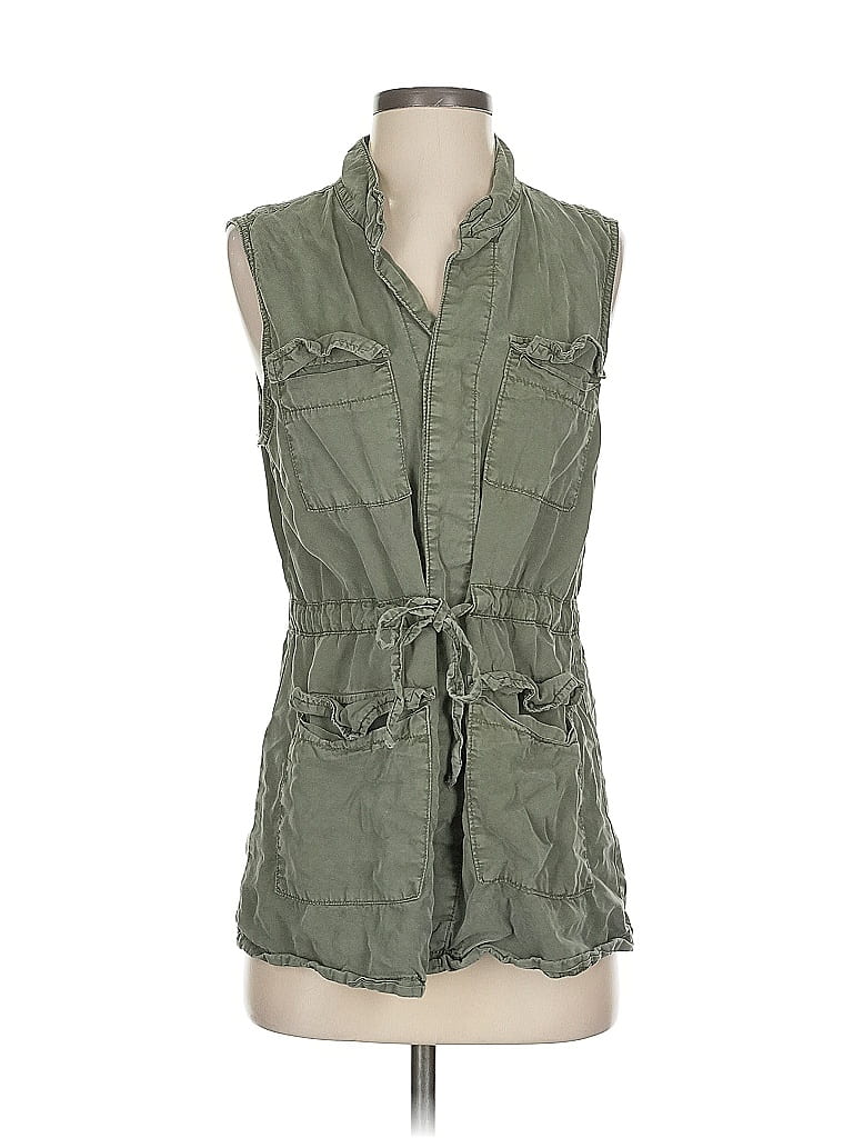 Pre-owned A.n.a. A New Approach Vest In Green