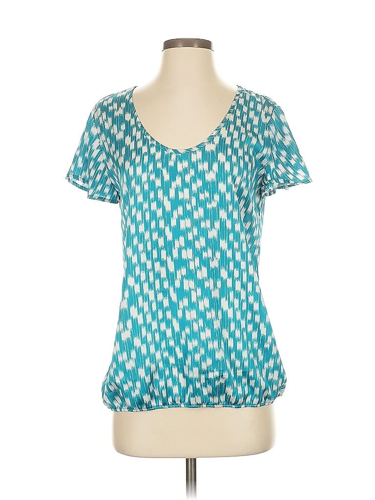 ANN TAYLOR Pre-owned Short Sleeve Blouse In Blue