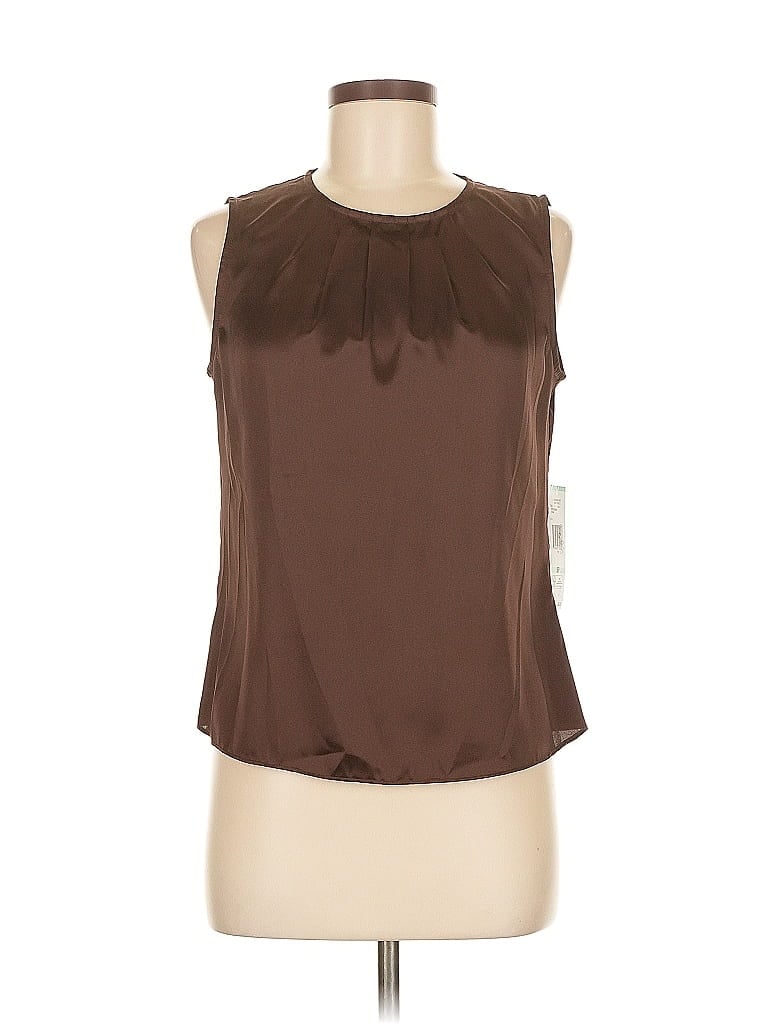 Pre-owned Jones New York Collection Sleeveless T-shirt In Brown