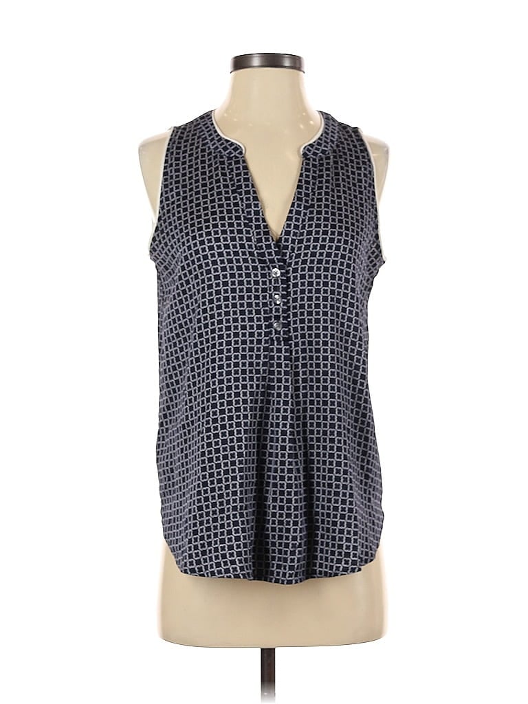 ANN TAYLOR Pre-owned Sleeveless Button Down Shirt In Gray