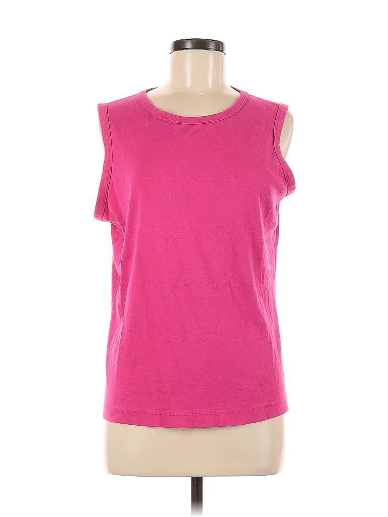 Pre-owned Lands' End Sleeveless T-shirt In Pink