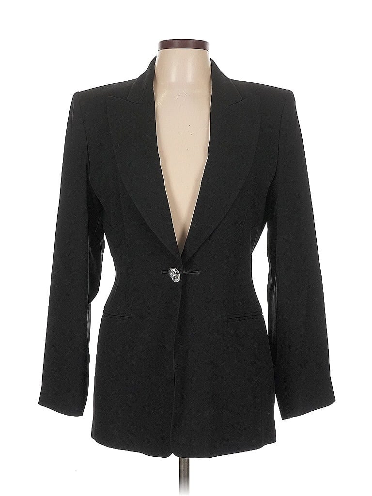 Pre-owned Linda Allard Ellen Tracy Blazer Jacket In Black