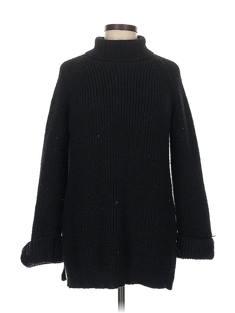 Pre-owned Unbranded Turtleneck Sweater In Black