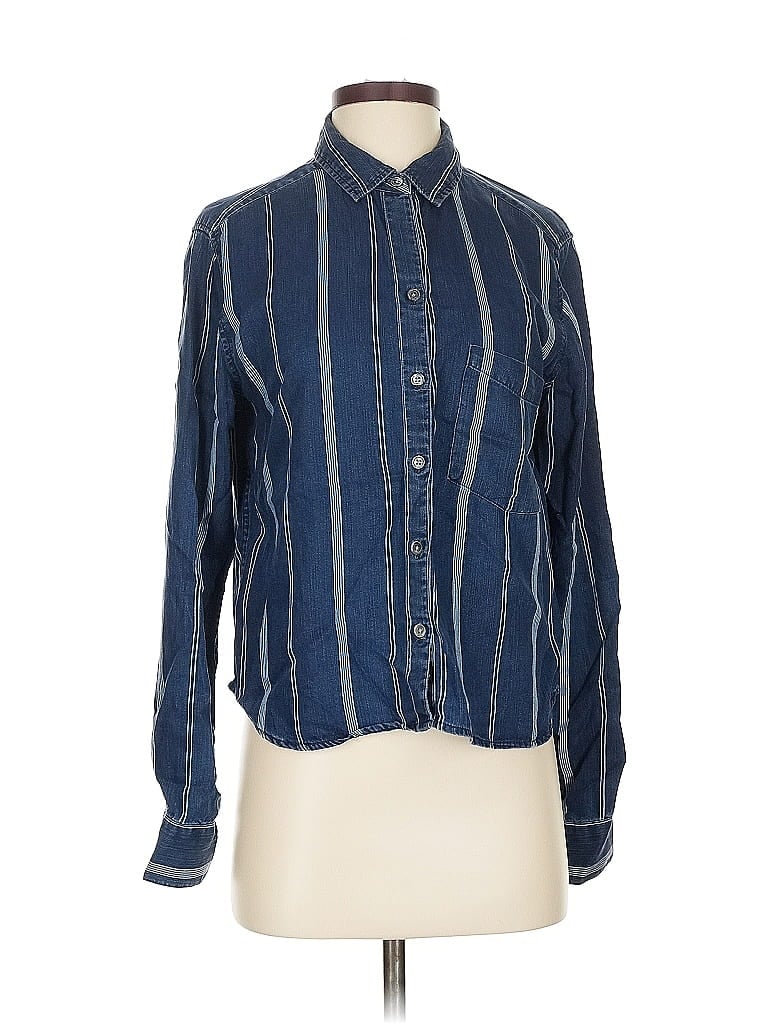RAILS Pre-owned Long Sleeve Button Down Shirt In Blue