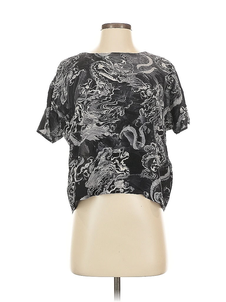 Pre-owned Bdg Short Sleeve Blouse In Gray