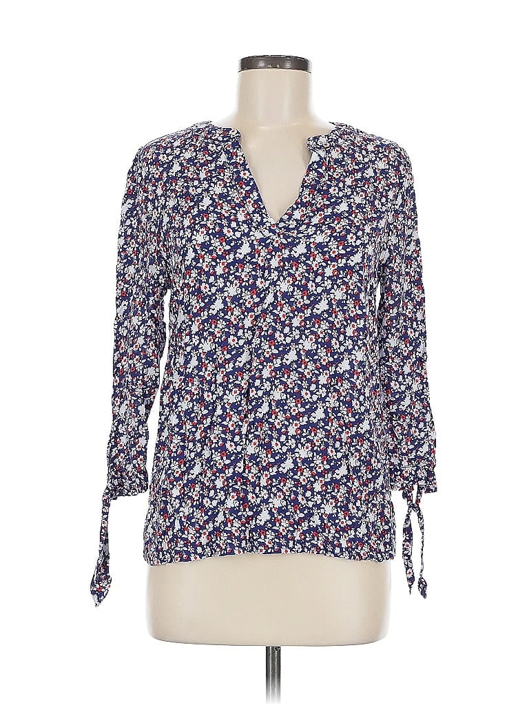 Pre-owned Cynthia Rowley Tjx 3/4 Sleeve T-shirt In Blue