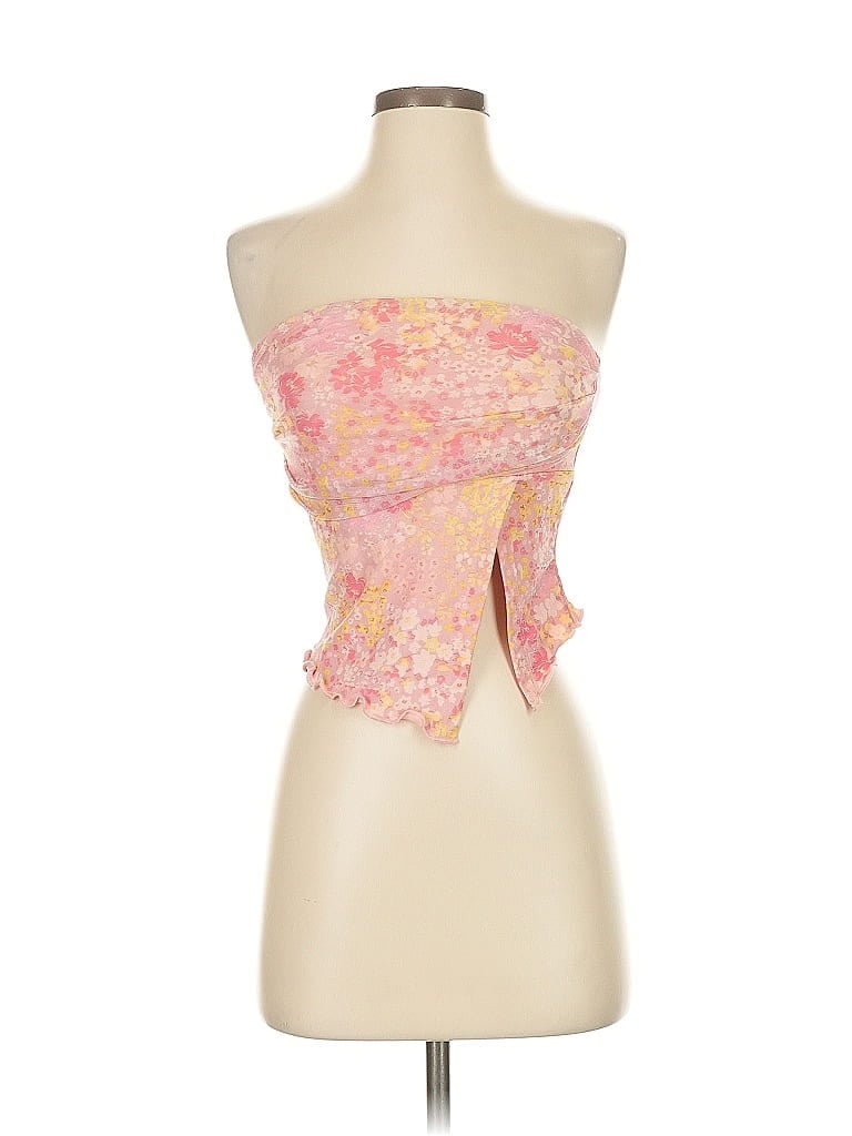 SHEIN Pre-owned Tube Top Pink Strapless Neckline Tops