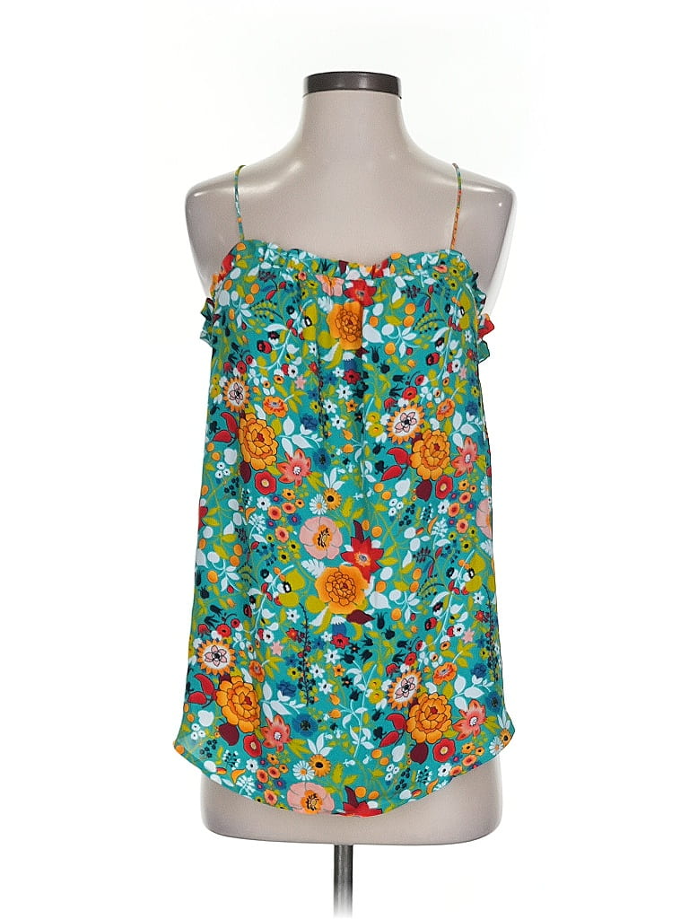 Pre-owned Ann Taylor Loft Sleeveless Blouse In Blue