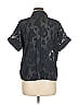 Alfani 100% Polyester Animal Print Black Blue Short Sleeve Blouse Size M (petite) - photo 2