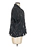 Alfani 100% Polyester Animal Print Black Blue Short Sleeve Blouse Size M (petite) - photo 4