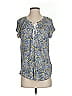 Chaps 100% Viscose Blue Short Sleeve Blouse Size S - photo 1