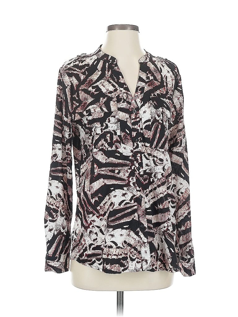 Pre-owned Calvin Klein Long Sleeve Blouse In Brown