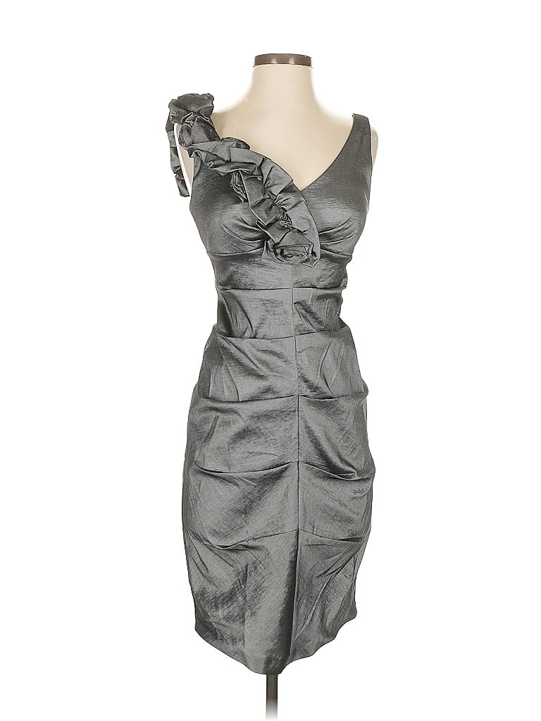 Pre-owned Dressbarn Cocktail Dress In Silver