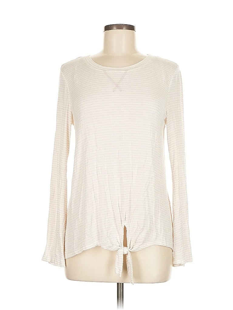 Pre-owned Lc Lauren Conrad Long Sleeve T-shirt In White