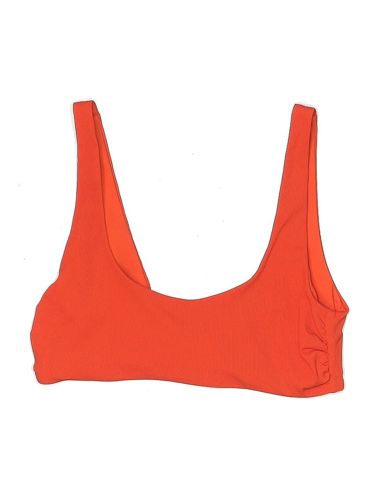 Pre-owned Tori Praver Swimsuit Top Orange Swimwear