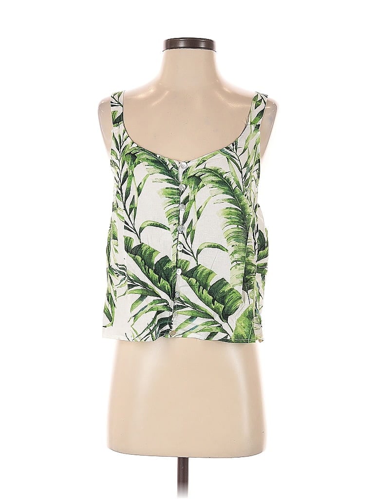 Pre-owned Panama Jack Sleeveless Top Green Scoop Neck Tops