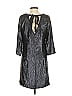 J.Crew 100% Polyester Metallic Silver Cocktail Dress Size 2 - photo 2