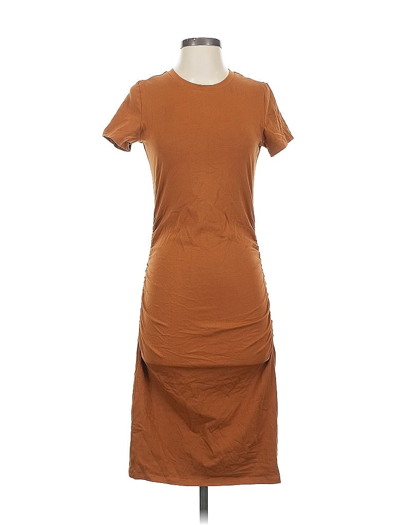 Pre-owned Assorted Brands Casual Dress In Brown