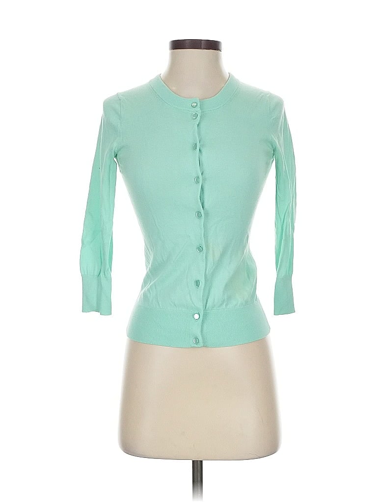 Pre-owned J.crew Factory Store Cardigan Sweater In Green