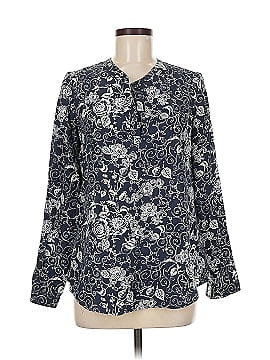 Garnet Hill Long Sleeve Silk Top
