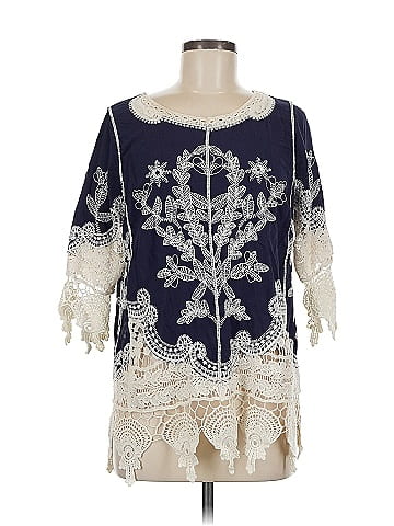 Pinky 3/4 Sleeve Blouse (view 1)