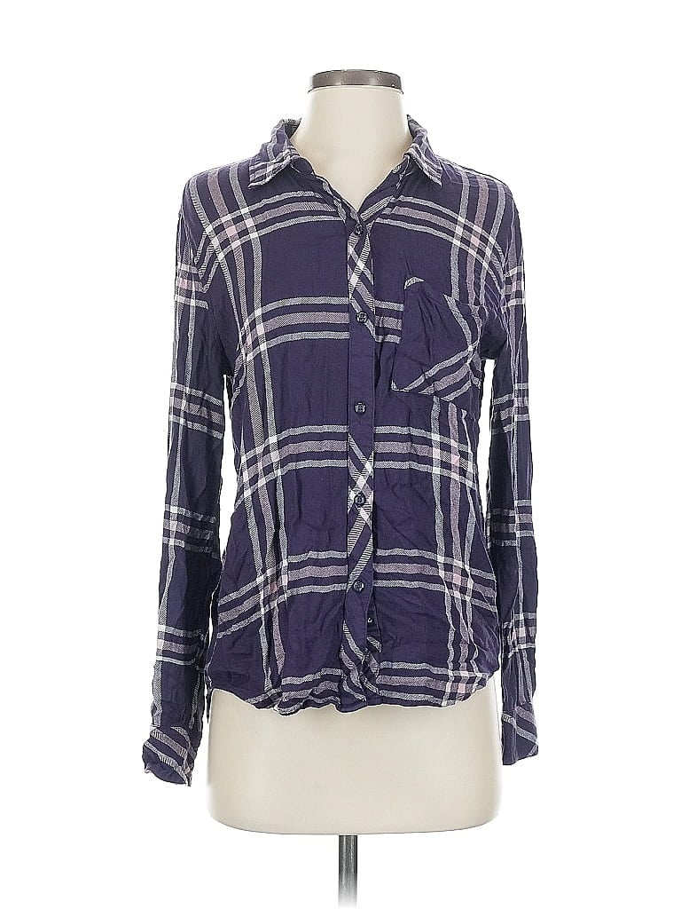 Pre-owned Rails Long Sleeve Button Down Shirt In Purple