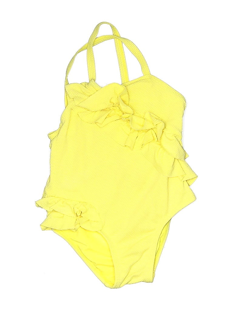 Pre-owned Cat & Jack Kids' One Piece Swimsuit In Yellow