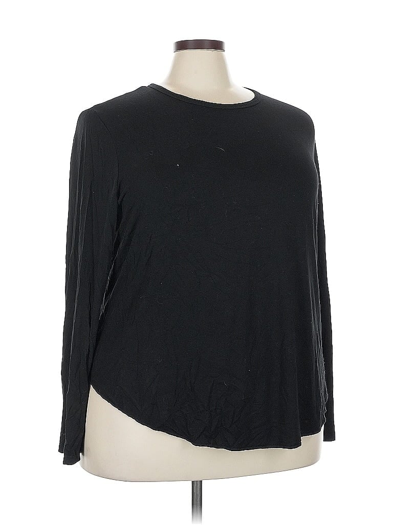 Pre-owned Asos Design 3/4 Sleeve T-shirt In Black