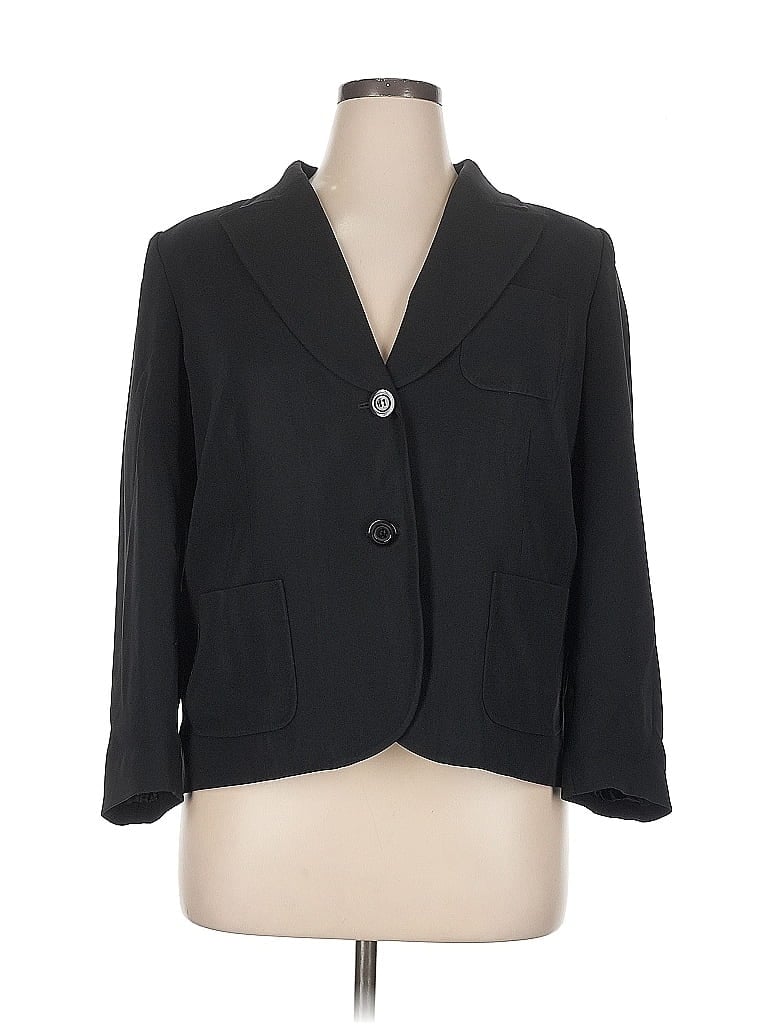Pre-owned Talbots Blazer Jacket In Black