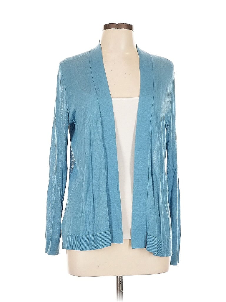 Pre-owned Ann Taylor Cardigan Sweater In Blue