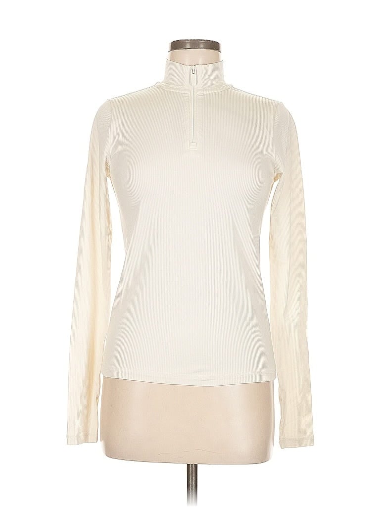 Pre-owned Flx Long Sleeve Turtleneck In White