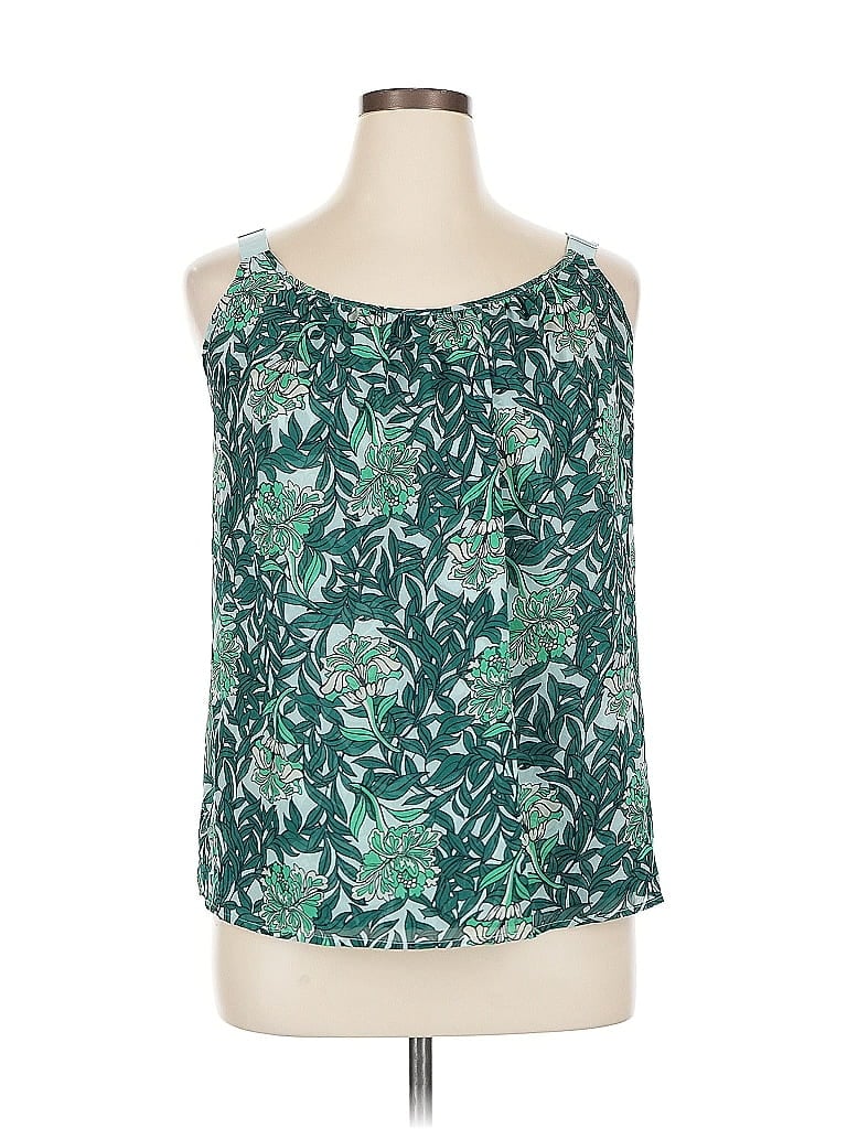 Pre-owned Lane Bryant Sleeveless Blouse In Green