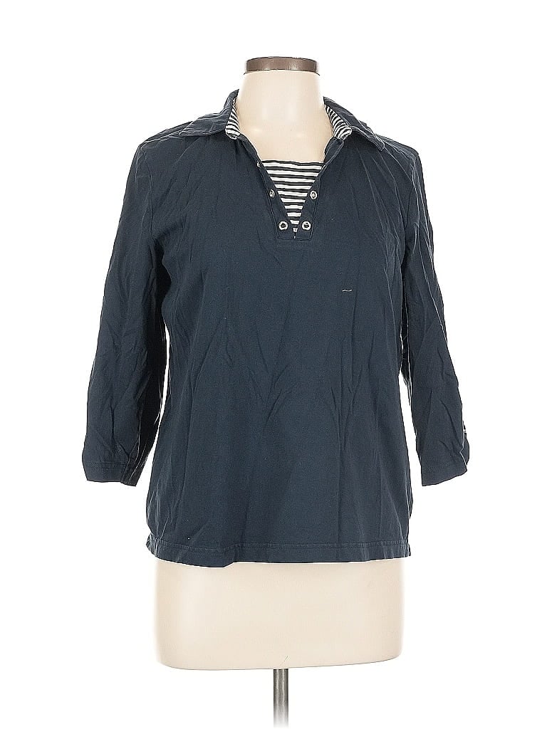 Pre-owned Assorted Brands 3/4 Sleeve T-shirt In Blue