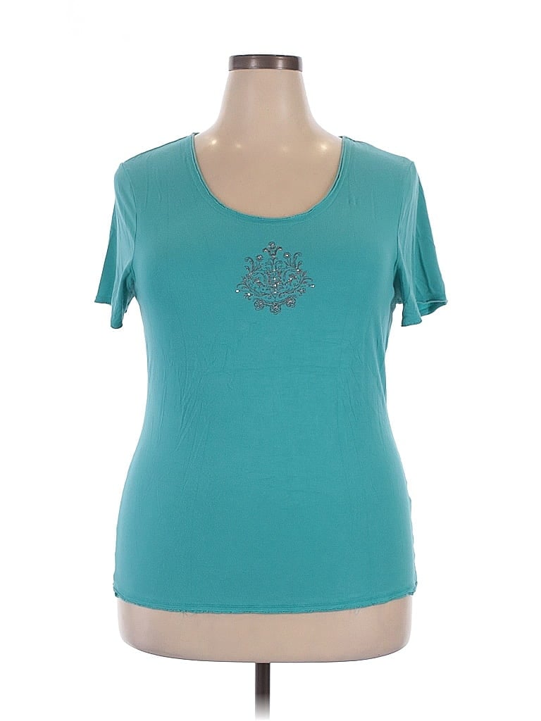 GREEN TEA Pre-owned Short Sleeve T-shirt In Blue
