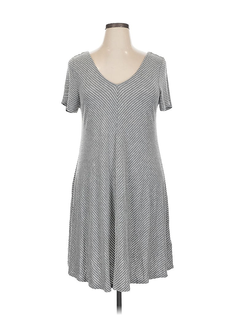 Pre-owned Cable & Gauge Casual Dress In Gray