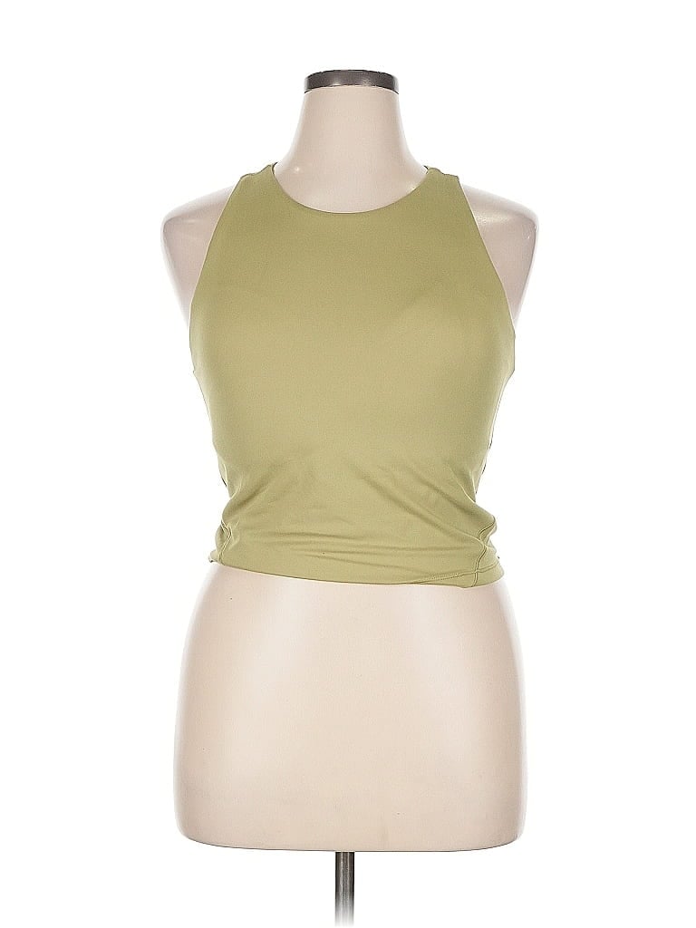 Pre-owned All In Motion Tank Top Green Halter Neckline Tops