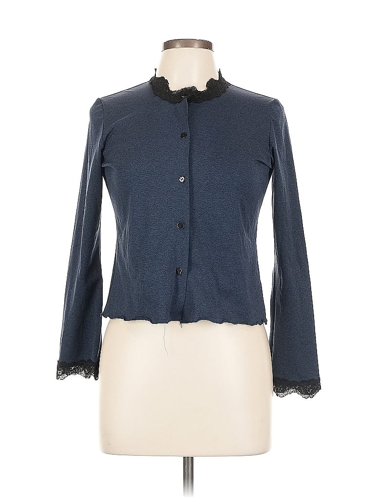 Pre-owned Assorted Brands Long Sleeve Blouse In Blue