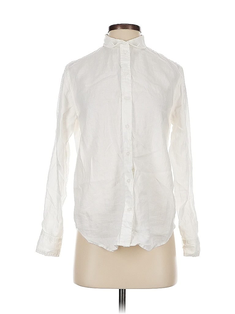 EVERLANE Pre-owned Long Sleeve Button Down Shirt In White