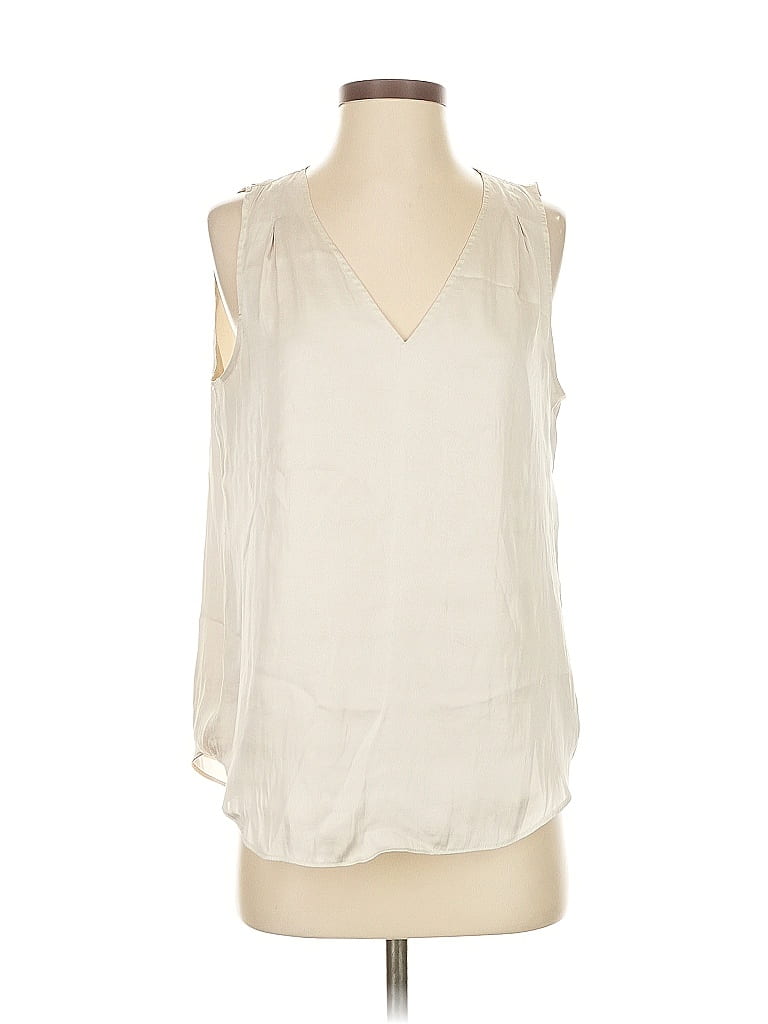 Pre-owned Banana Republic Sleeveless Blouse In White