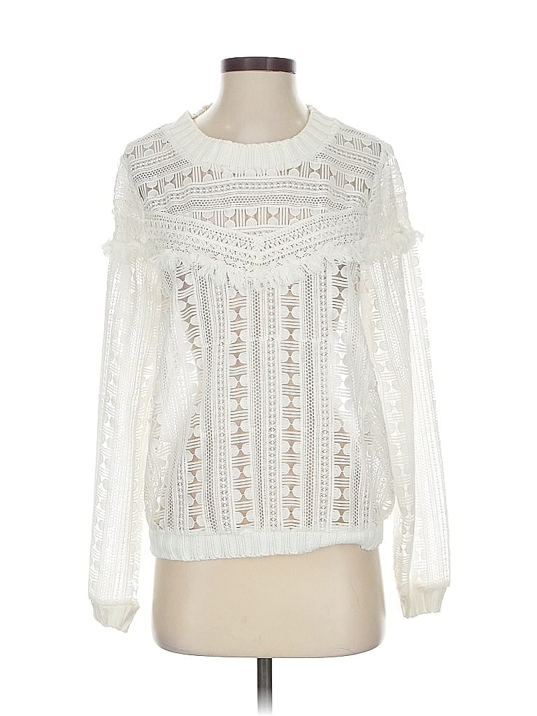 Pre-owned Trouve Pullover Sweater In White