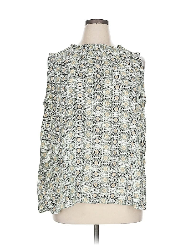 Pre-owned Ann Taylor Loft Outlet Sleeveless Blouse In Blue