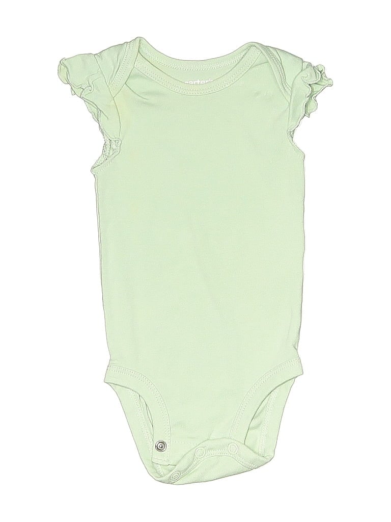 Click to view more detailed imagery on our partner's website Pre-owned Carter's Babies' Short Sleeve Onesie In Green