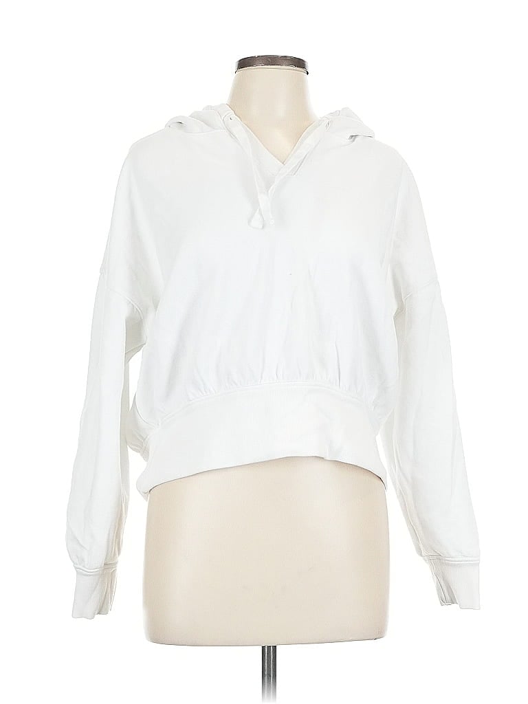 Pre-owned Z By Zella Pullover Hoodie In White