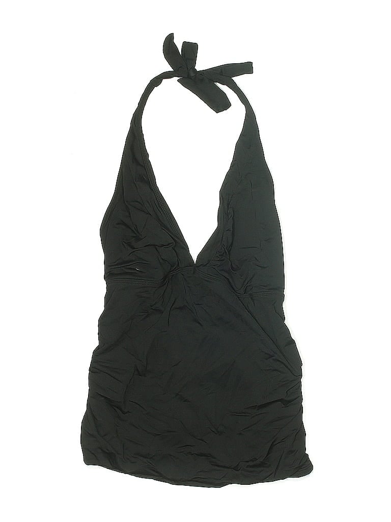 Pre-owned Athleta Swimsuit Top Black Solid Pattern Swimwear