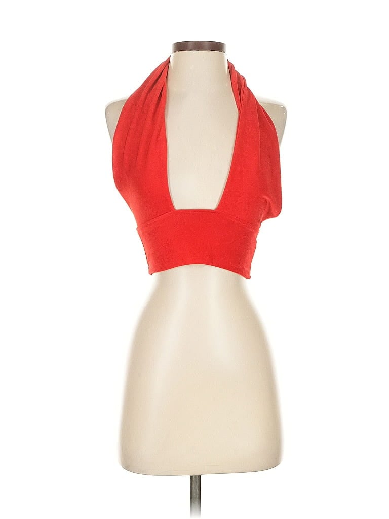 Pre-owned Assorted Brands Tank Top Red Halter Neckline Tops