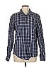 Joseph Abboud 100% Cotton Plaid Blue Long Sleeve Button-Down Shirt Size M - photo 1