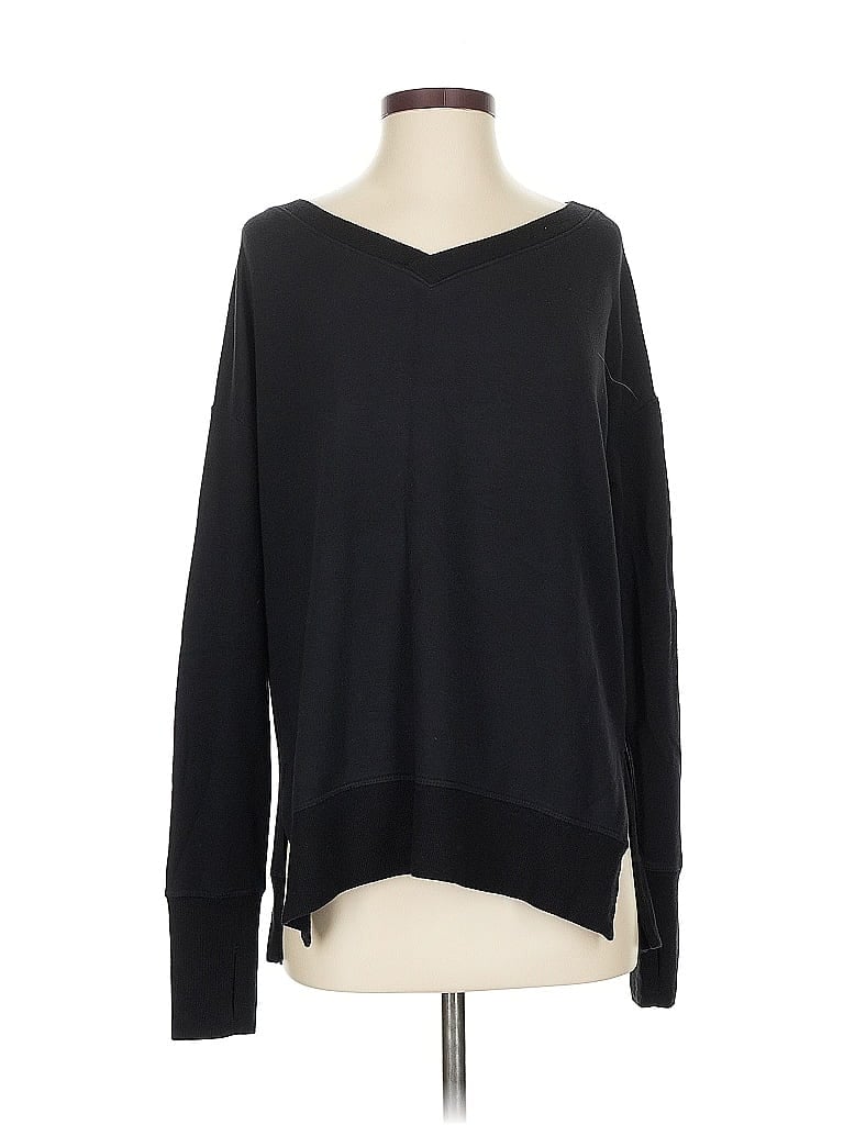 Pre-owned Athleta Pullover Sweater In Black