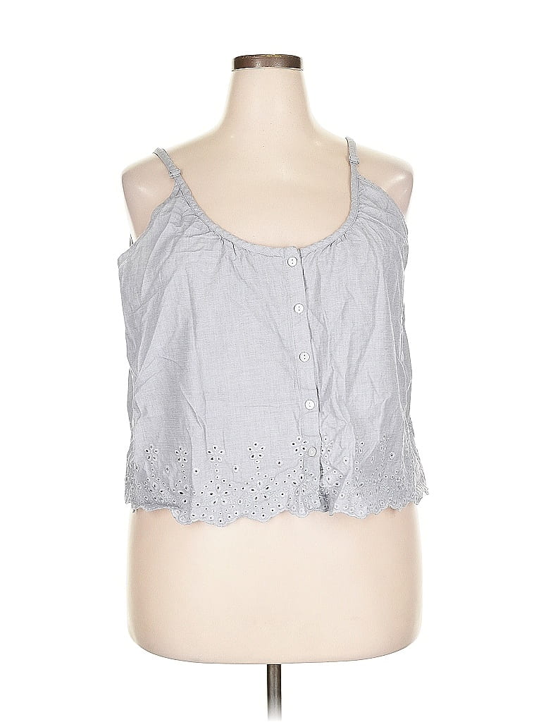 Pre-owned Gap Body Sleeveless Blouse In Gray