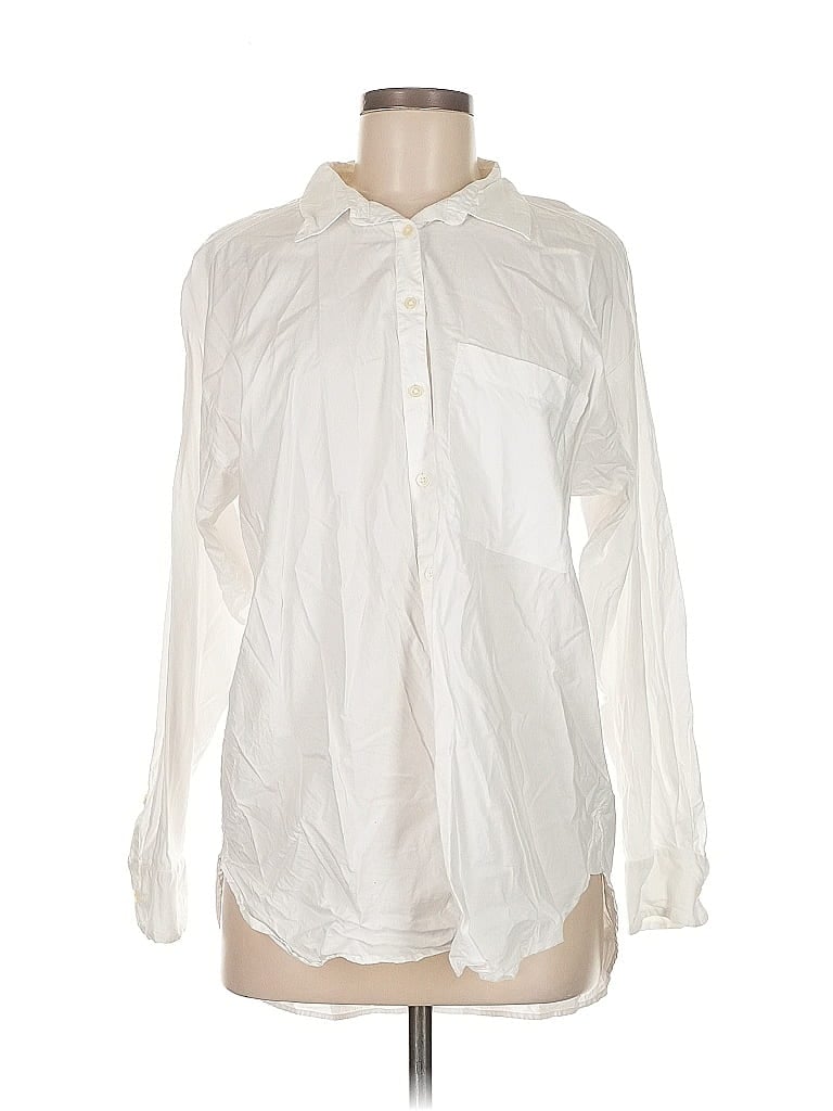 Pre-owned Ann Taylor Loft Long Sleeve Button Down Shirt In Multi