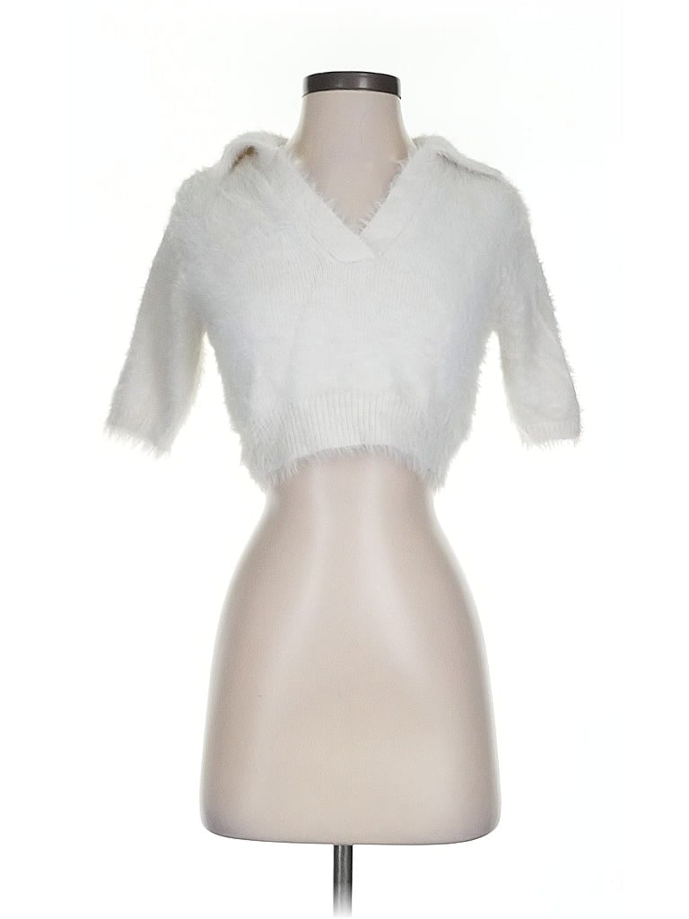 Pre-owned William Rast Cardigan Sweater In White